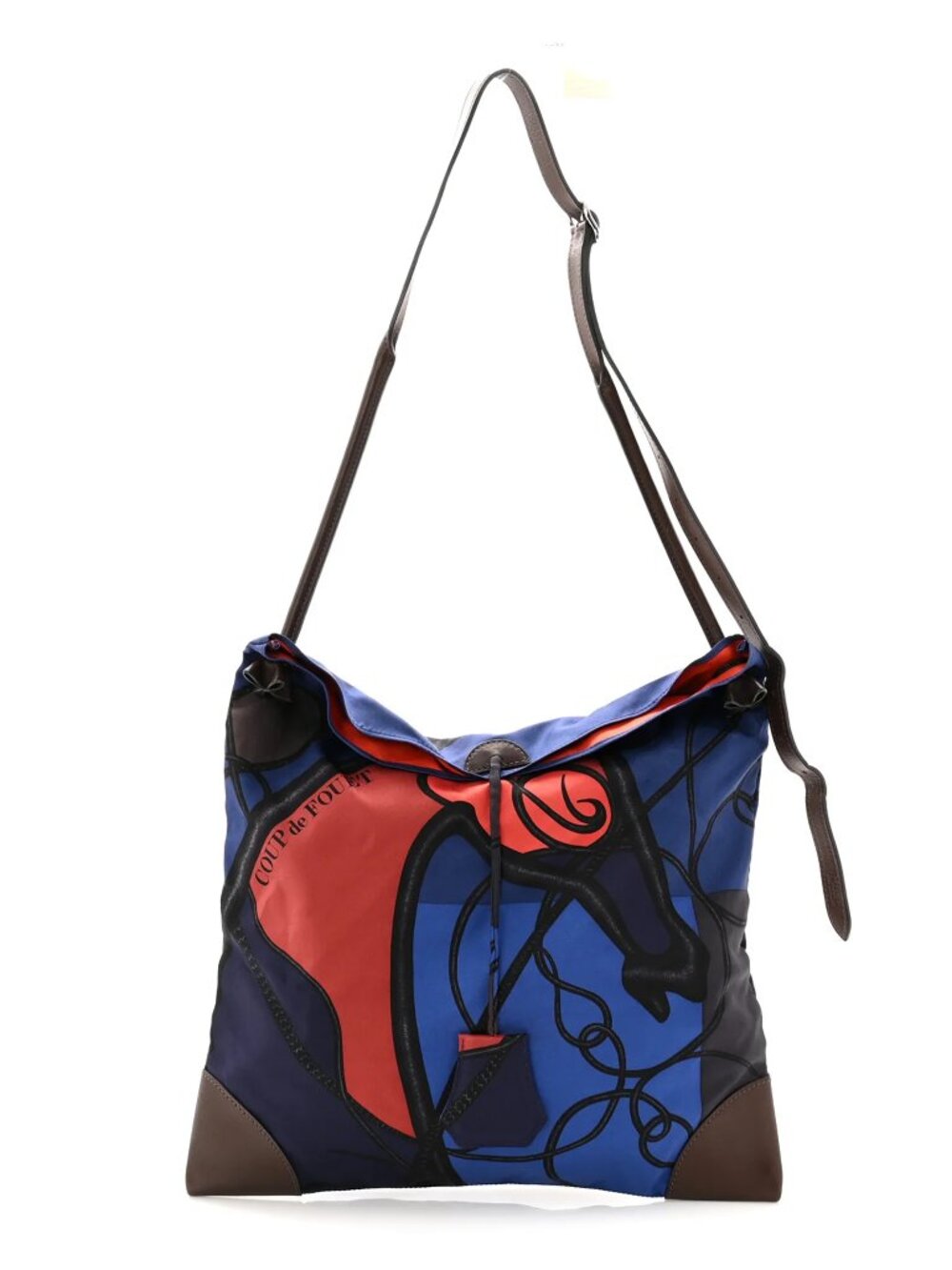 Hermes Silk Barenia Coup de Fouet Silky City Bag Tote Shoulder Bag with Pouch